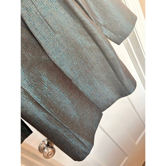 Eileen Fisher Pine Infinity Jacquard Blazer Jacket Shawl Collar Green SZ Medium - Picture 5 of 12